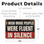 I Wish More People Were Fluent In Silence 13 Inch x 20 Inch Plastic Sign-119530559