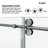 62-67" W X 76" H Frameless Single Sliding Shower Door with 3/8" (10mm) Clear Tempered Glass, Shatter-Resistant Film & Installation Hole Locator - Round Top Rail-123245609
