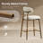 Upholstered Counter Stool with Solid Metal Frame-183321496