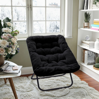 Fauteuil surdimensionné pliable et rembourré avec structure en acier