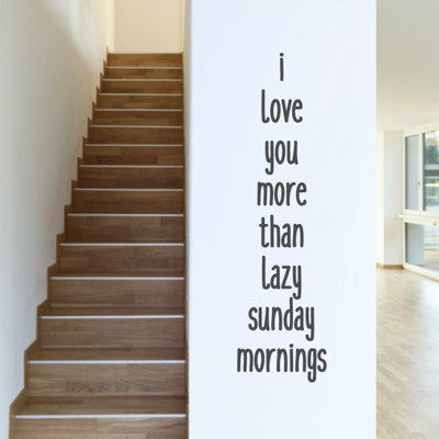 Adhésif décoratif « i love you more », le dimanche matin