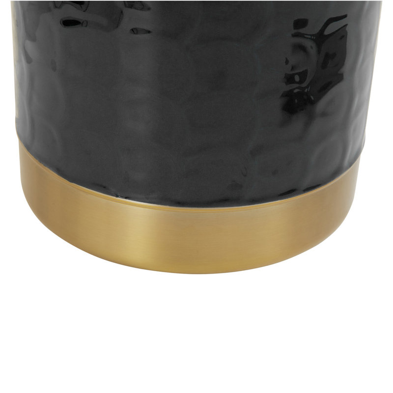 Carolina Black Enamel Ice Bucket, Black