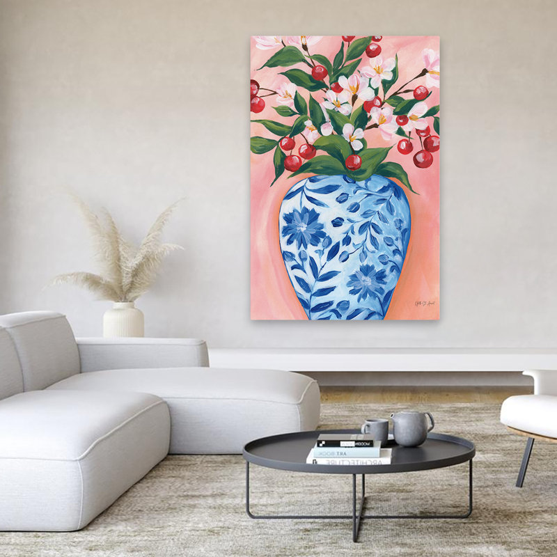 Contemporain et vase BCBG, H 60 po x l 40 po