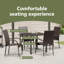 Garden Dining Set 5 Pcs PE Rattan-2068868228