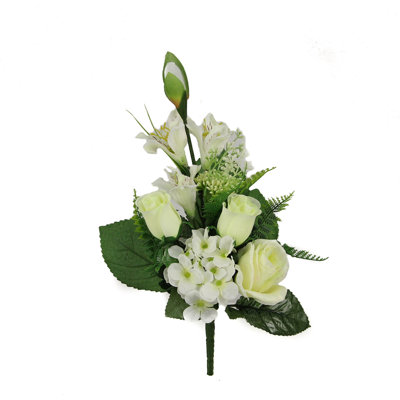 Rosiers artificiels, boutons de rose et Stromeria