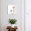 Key storage cabinet, Opens to the right, 30x30x5, White, Delicate flowers on a light background, 