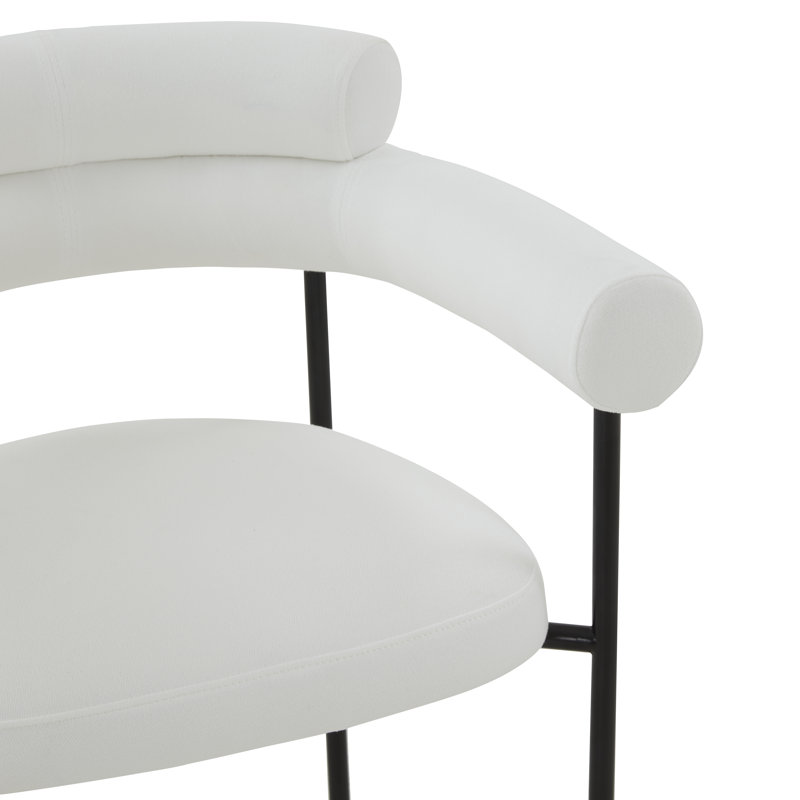 Chaise de salle à manger Bellport, Lin blanc