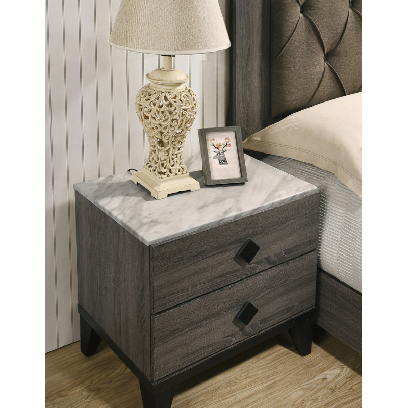 Table de chevet 2 tiroirs Coletta