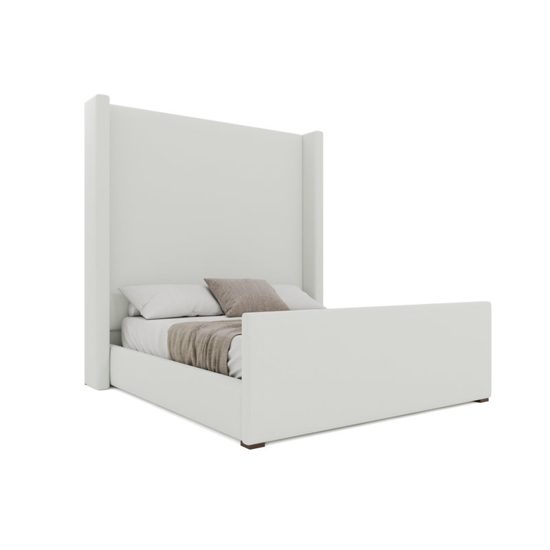 Aylet Luxe Footboard High Bed, King, Boucle Natural