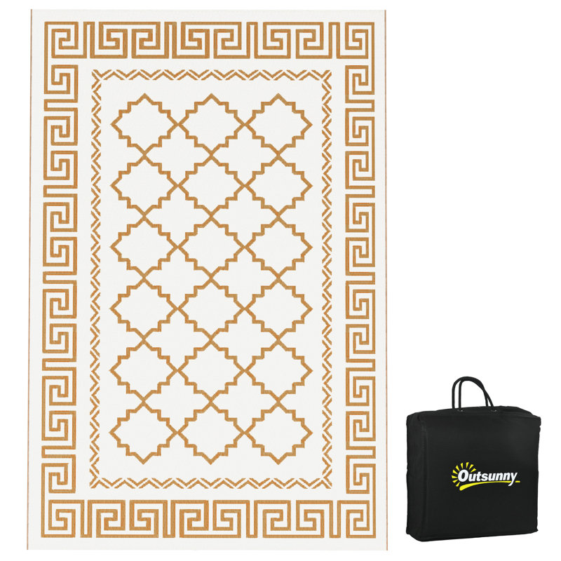Rectangle 182 cm x 274 cm Geometric Indoor / Outdoor Area Rug