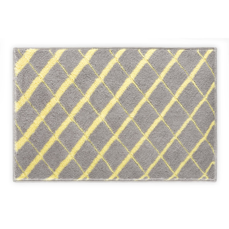 Diamond Non-Slip Bath Rug, Natural, 70 x 120cm