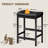 Bar Stools 15.7" Saddle Barstools with Curved Surface, PU Leather Kitchen Stool with 2" Thick Upholstery, Bar Height Stools with Footrest