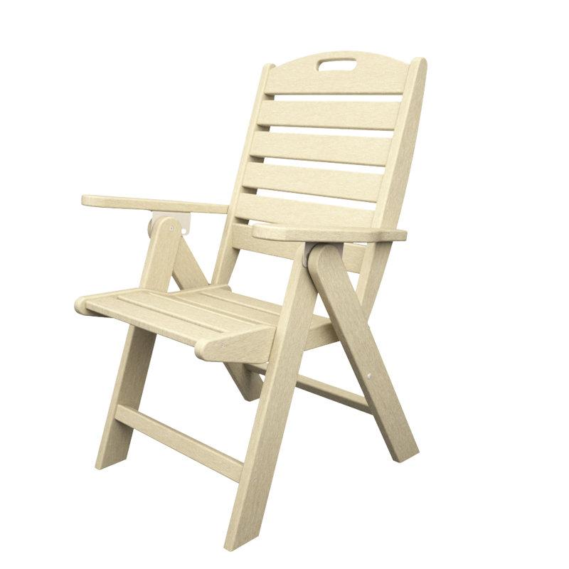 POLYWOOD Nautical 4 - Person Patio Dining Set with Square Table, Sand, 44"