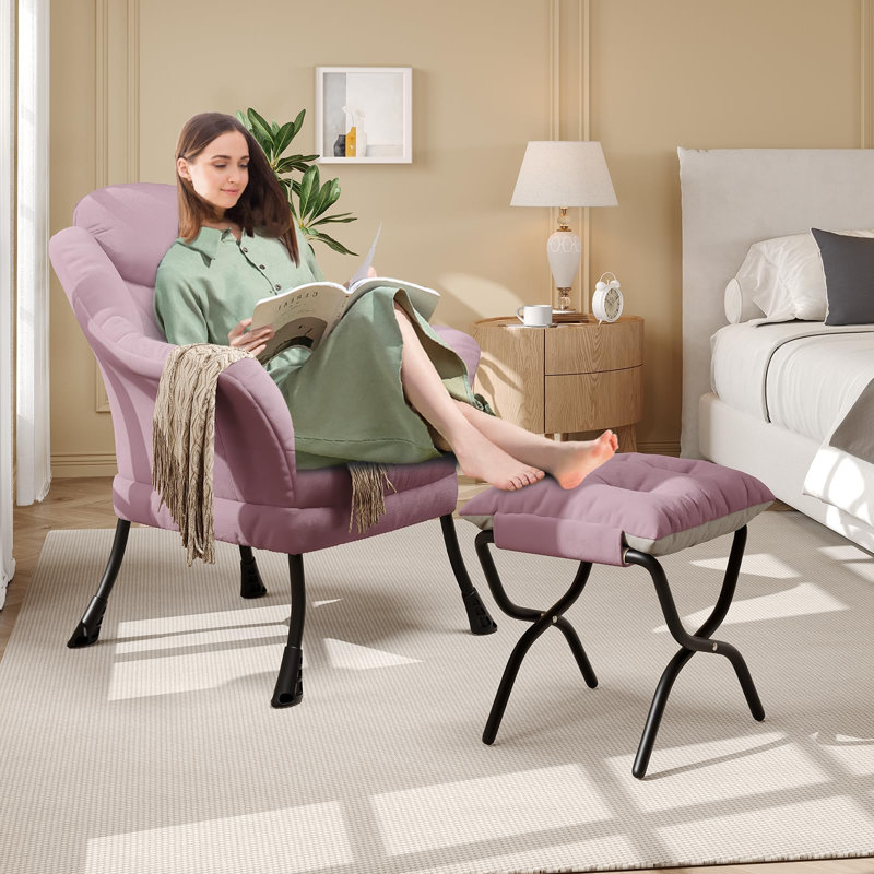 Upholstered Accent Chair, Pink