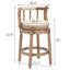 Tabourets de bar - Hauteur du siège: tabourets de bar en bois et bois de 26 po (1 pièce)-536679863