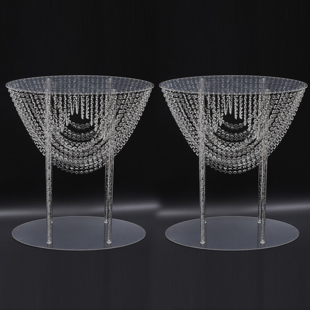 Tall Wedding Crystal Centerpieces Acrylic Flower Stands (Set of 2) YXSUN