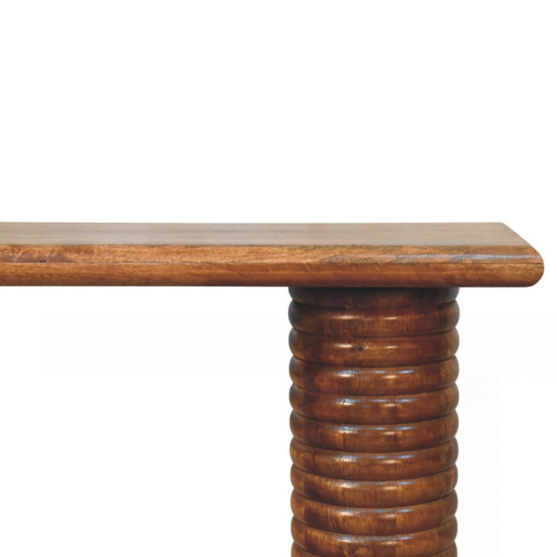 Solid Wood Sculpted Leg Console