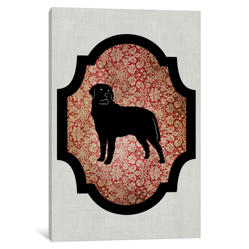 5by5collective «Rottweiler II», impression sur toile tendue, H 26 po x l 18 po x P 1,5 po, Toile avec cadre noir
