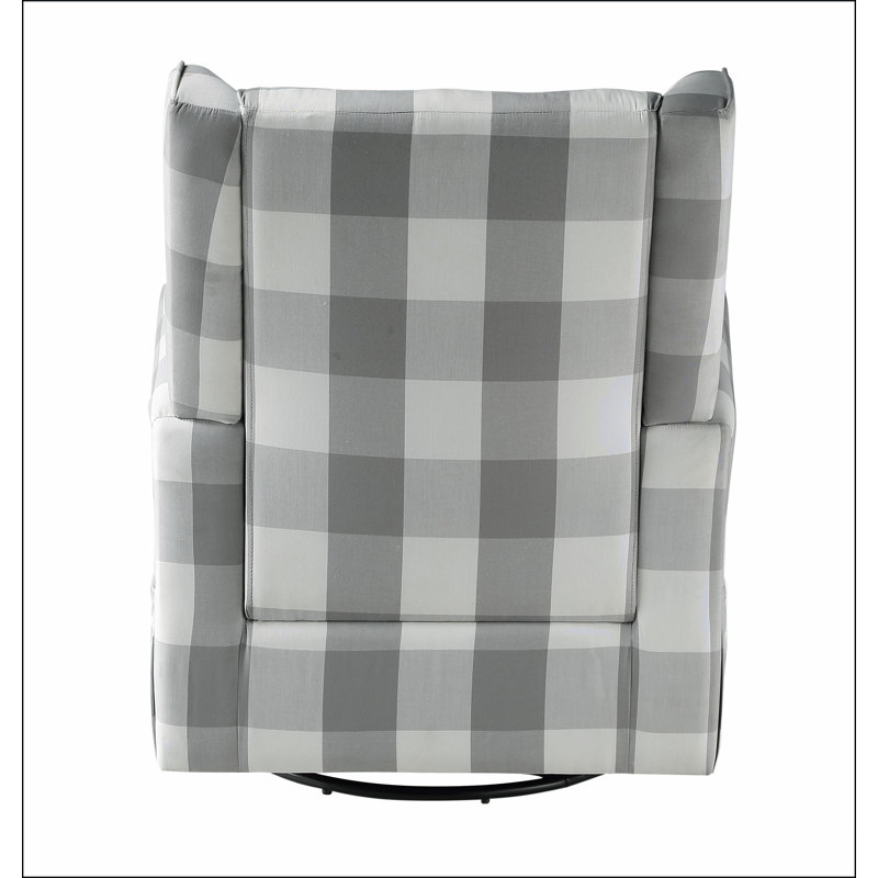 Fauteuil pivotant à accoudoirs roulés gris et blanc avec fauteuil coulissant