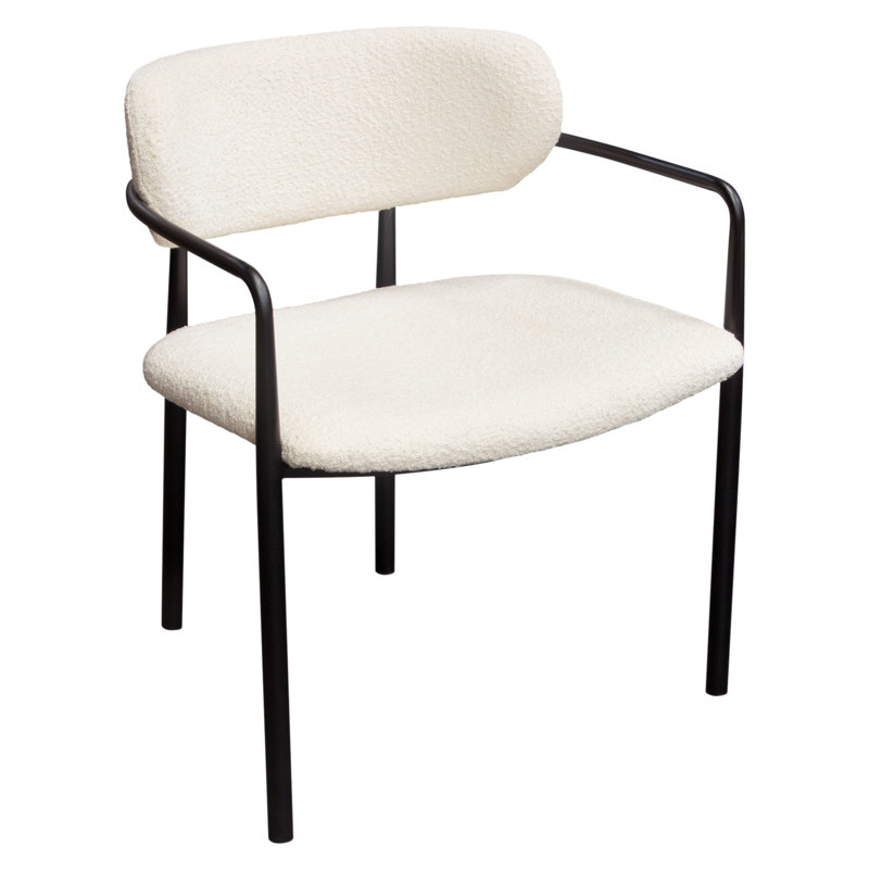 Chaise avec accoudoirs à dossier bas Kathyrne