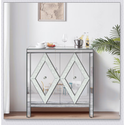 Armoire d'appoint de conception unique avec garniture de miroir