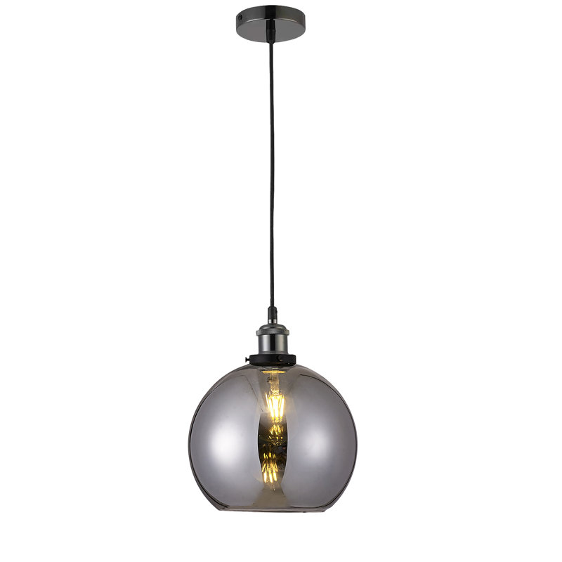 1 - Light Glass Sphere Pendant, Grey