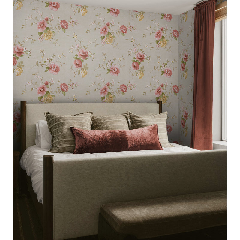  Papier peint motif floral parchemin et parchemin Designs, Parchemin / rose pétale