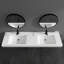 Lavabo de salle de bain mural double 71 po SMC