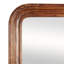 Jakyan Distressed Brown Floor Mirror with Carved Grooves and Natural Wood Grain