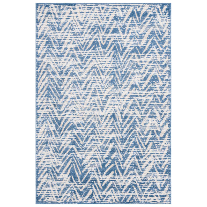Tapis intérieur / extérieur en polypropylène tissé à la machine Lutton, Rectangle 5 pi 3 po x 7 pi 7 po