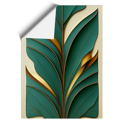 Leaf Art Deco No.5 - Wall Art