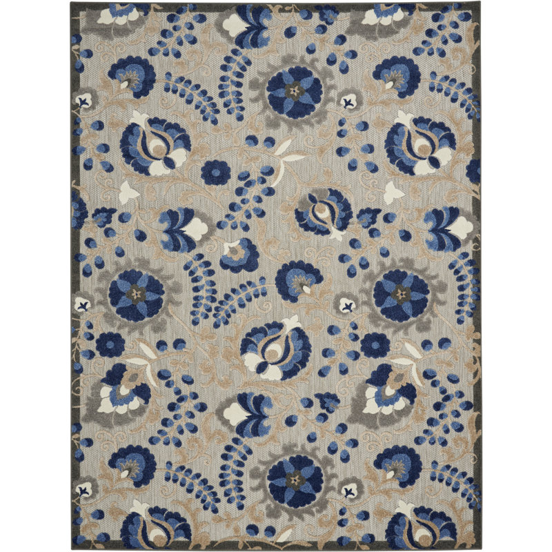 Aaryon Floral Indoor Rug, Rectangle 7' x 10'