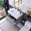 30 po W Meuble-lavabo mural à simple cuve dans le lavabo-106951400