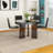 48" Round Faux Marble Mirrored Dining Table