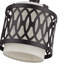 Mini-luminaire suspendu 1 lumière en bronze anglais avec abat-jour rigide en tissu de couleur avoine fabriqué à la main-1240276483