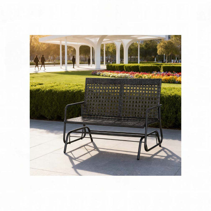 Banc de patio extérieur en osier