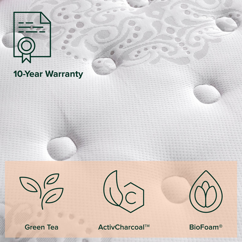 Matelas hybride moyen 12 po Zinus, Grand
