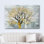 Abstract Tree " Pastel Gold White Forest Tree Nature Rustic ative Relax " Graphic Art Print