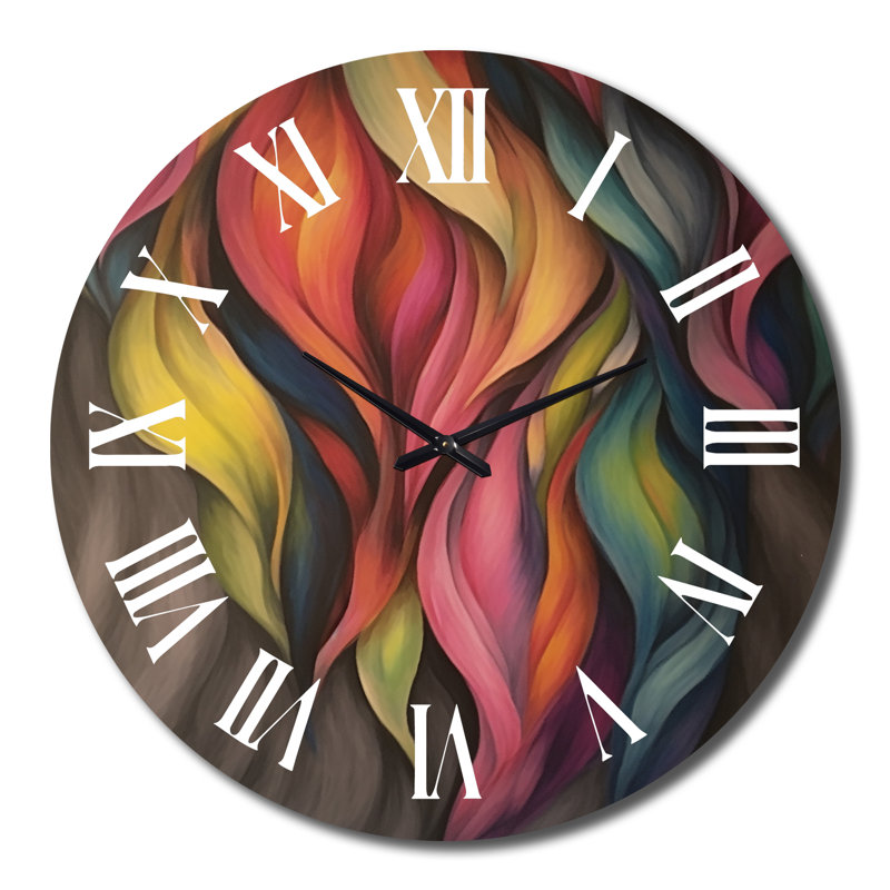 Horloge murale rétro aquarelle, Très grand