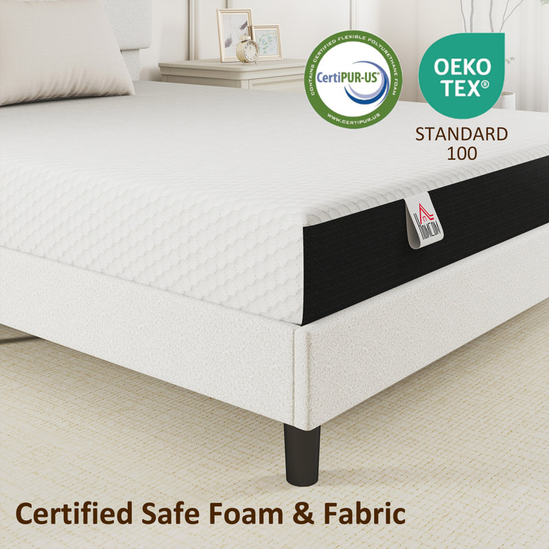 Grand matelas, matelas en mousse à mémoire de forme de 8 pouces dans une boîte, ferme moyenne, 8", Grand lit