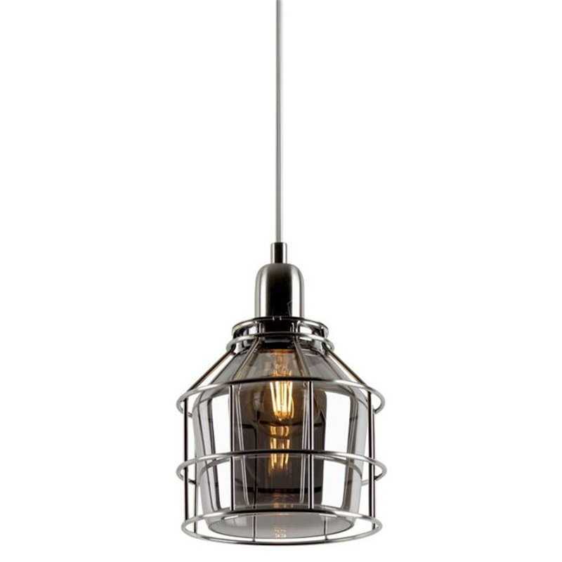 Luminaire suspendu en cuivre noirci 1 lumière Sunset Lighting F3615-74-CLR Plover, H 13 po x l 9 po x P 9 po