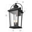 Allyiah 24 inch Outdoor Wall sconce in Black