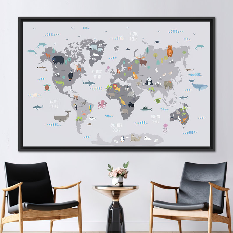 Print on Canvas, Framed Print without Mat, Black, 40 cm H x 60 cm W