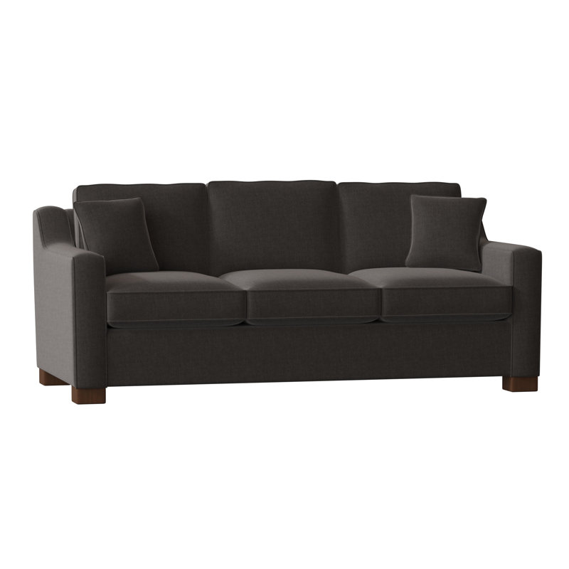 Aceyon Upholstered 79'' Reclining Sofa, Walnut, Entice Graphite