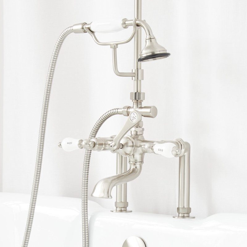 60" Tub & Shower Faucet, Brushed Nickel