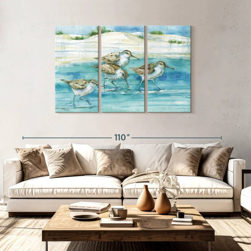 Brampt Sandy Sandpipers I, 48" H x 74" W