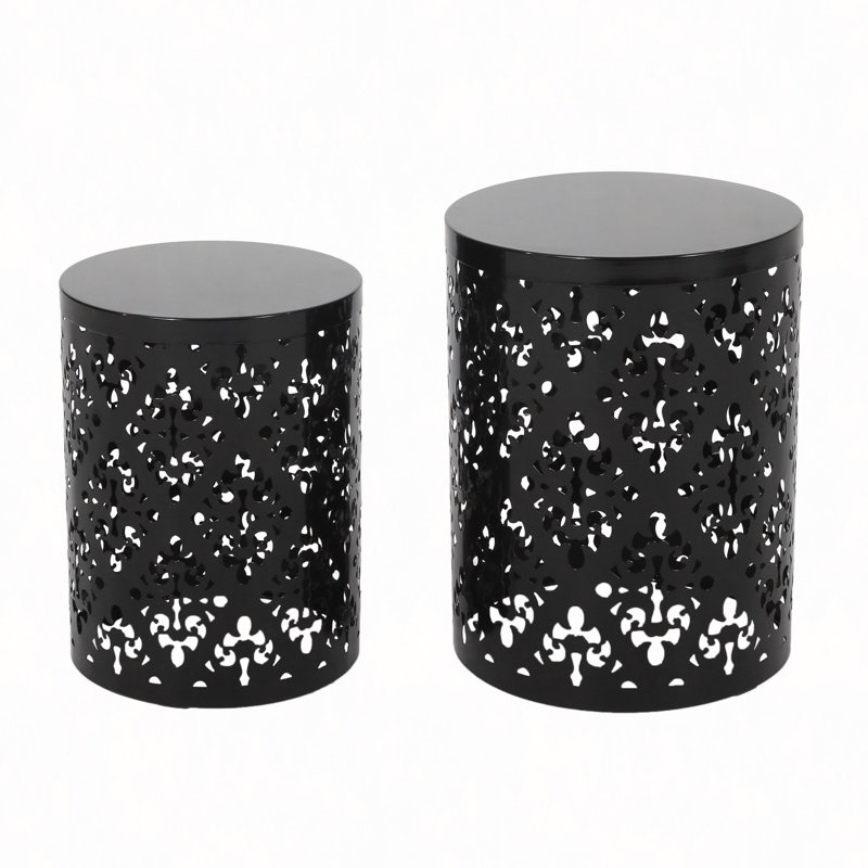 Metal S/2 End Table, Black