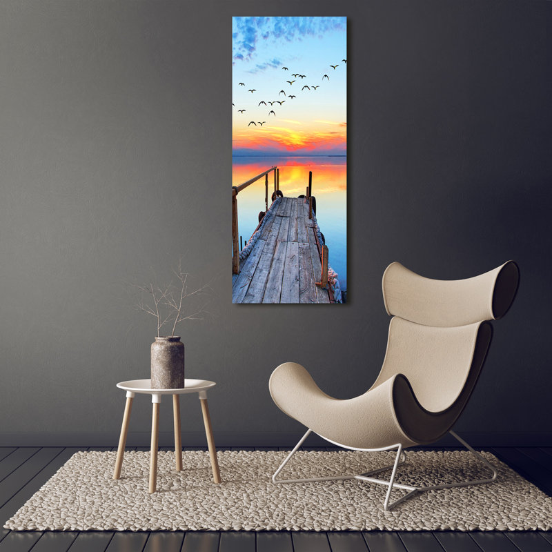 Wooden Pier - Wrapped Canvas Print