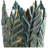 Pana I Small Green/Gold Metal Leaf Table Candle Holder-21852242