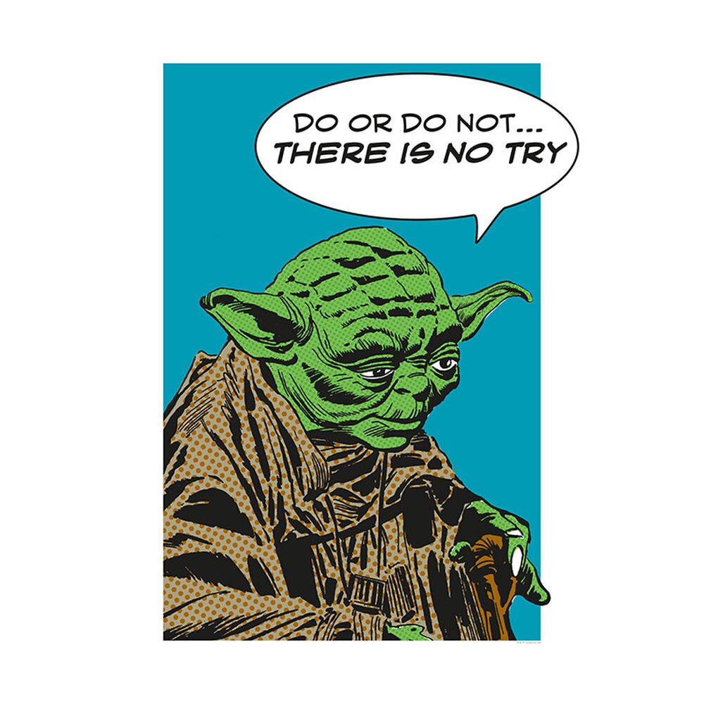 Poster Star Wars Comic Zitat Yoda